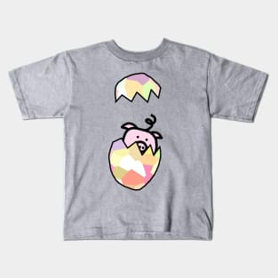 Pig and Funny Easter Eggs Kids T-Shirt